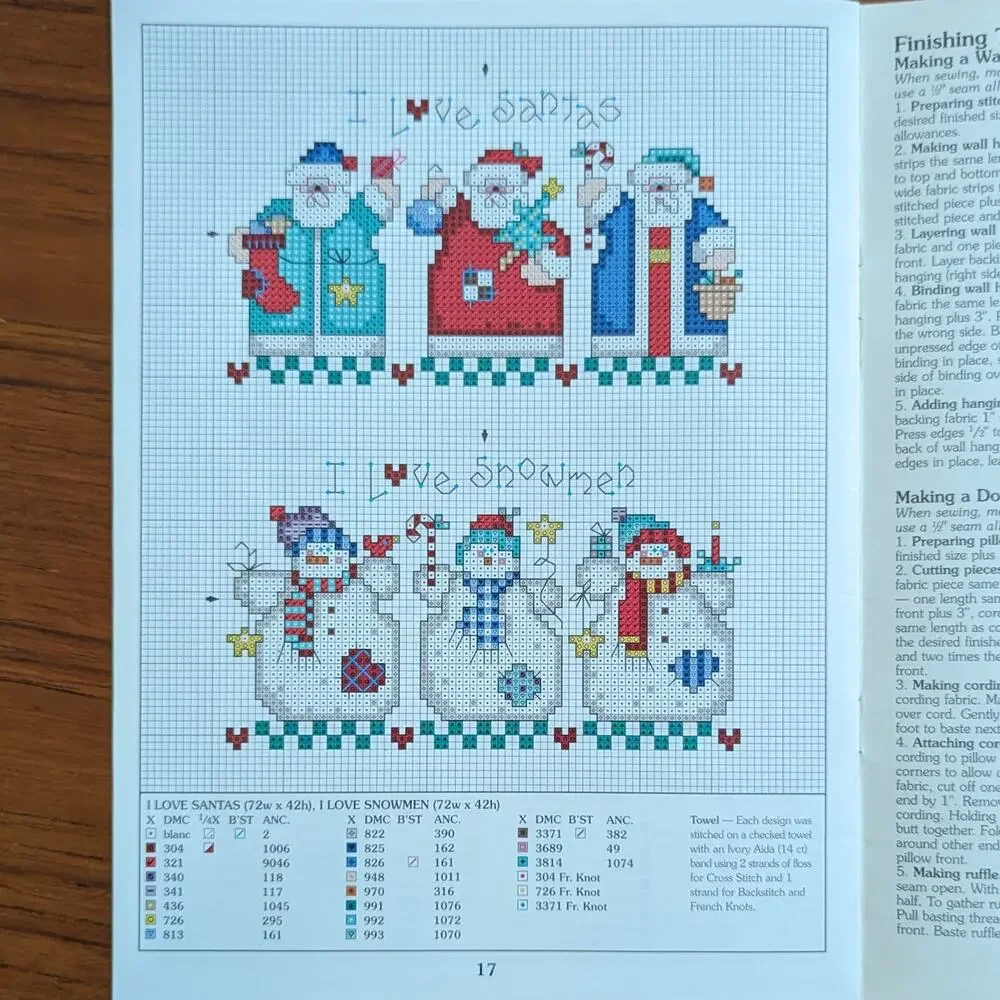 Santa & Company Cross Stitch Pattern Book